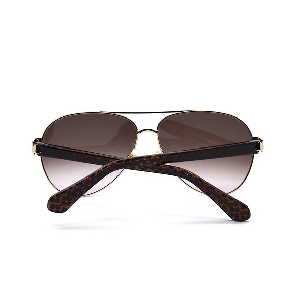 NEW KATE SPADE GENEVA/S 09Q GOLD BROWN AVIATOR WOMEN'S SUNGLASSES - Picture 8 of 14